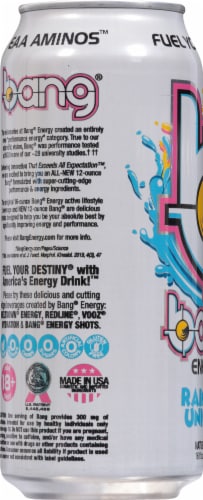 Bang Energy® Rainbow Unicorn® Energy Drink Can Perspective: left