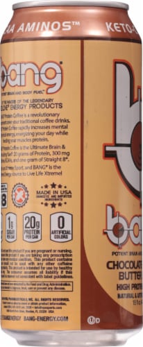 Bang® Chocolate Peanut Butter Blast™ Keto-Coffee Perspective: left