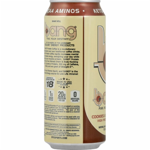 Bang® Cookies & Cream Craze™ High Protein Coffee Perspective: left