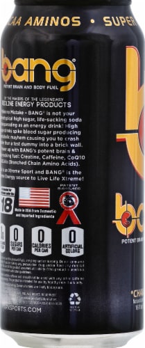 Bang Champagne Flavored Energy Drink Perspective: left