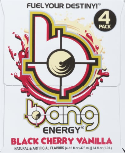 Bang® Black Cherry Vanilla Energy Drink Can Perspective: left