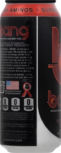 Bang® Root Beer Blaze™ Energy Drink Can Perspective: left