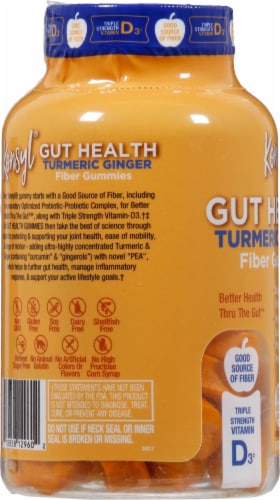 Konsyl® Gut Health Tumeric Ginger Fiber Supplement Gummies Perspective: left