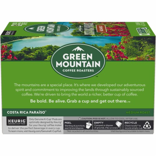 Green Mountain Coffee Roasters® Costa Rica Paraiso™ Medium Roast K-Cup Coffee Pods Perspective: left