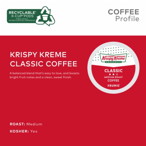 Krispy Kreme Classic Medium Roast Coffee K-Cup Pods Perspective: left