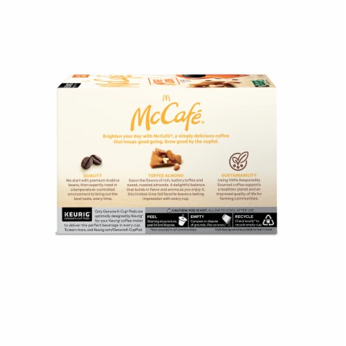 McCafé® Toffee Almond Light Roast K-Cup Coffee Pods Perspective: left