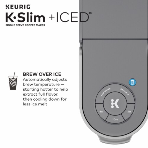 Keurig K-Slim + ICED Single Serve Coffee Maker - Gray Perspective: left