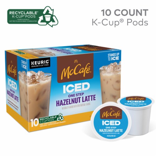 McCafé® Iced Hazelnut Latte K-Cup Coffee Pods Perspective: left