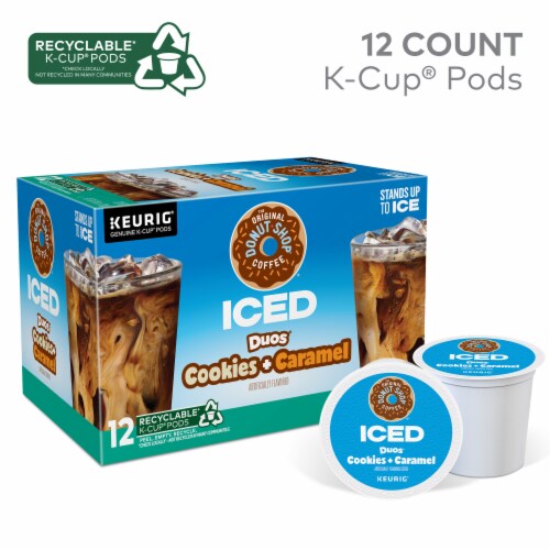 The Original Donut Shop® Iced Duos Cookies + Caramel Medium Roast K-Cup® Coffee Pods Perspective: left