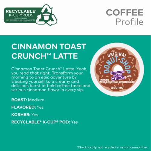 The Original Donut Shop® Cinnamon Toast Crunch Latte K-Cup Coffee Pods Perspective: left