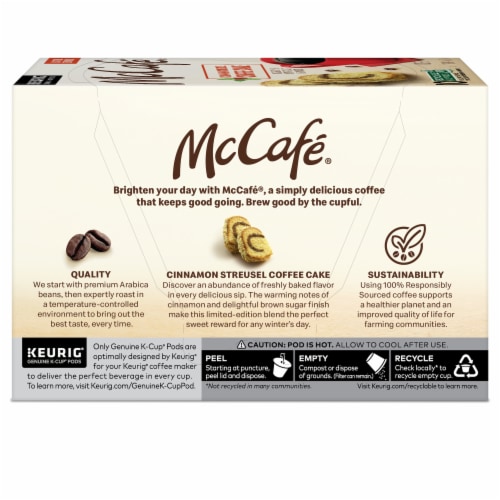 McCafe® Cinnamon Strussel Coffee Cake K-Cups Perspective: left