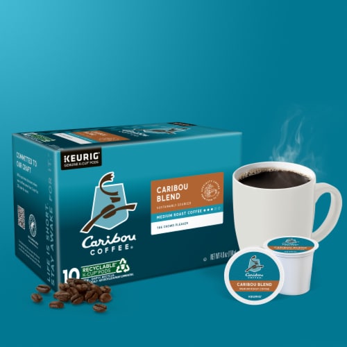 Caribou Coffee Caribou Blend Medium Roast K-Cup Coffee Pods Perspective: left