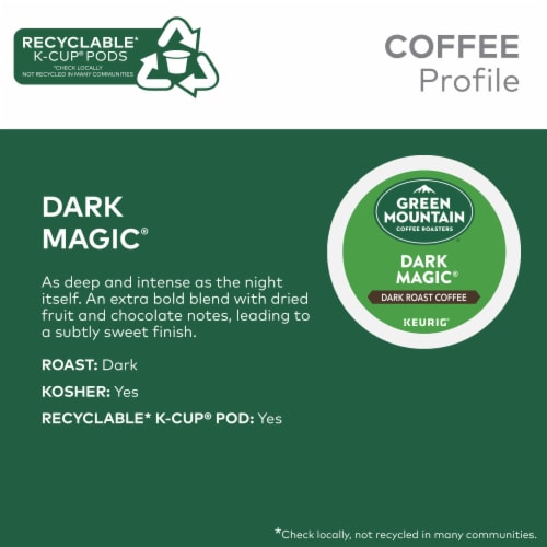 Green Mountain Coffee Roasters Dark Magic Dark Roast Coffee Perspective: left