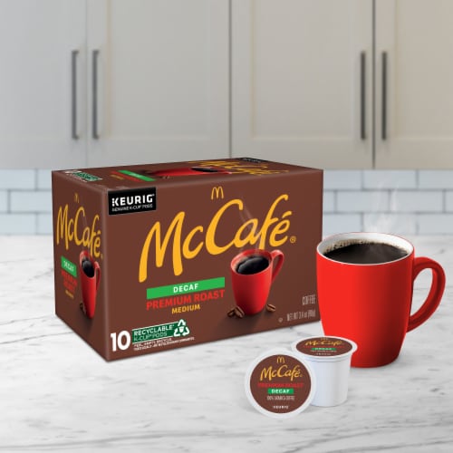 McCafe® Decaf Premium Roast Medium Roast K-Cup® Coffee Pods Perspective: left