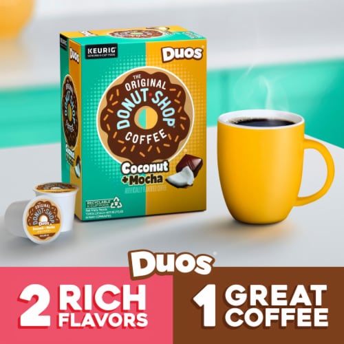 The Original Donut Shop Duos Coconut + Mocha Medium Roast K-Cup Coffee Pods Perspective: left