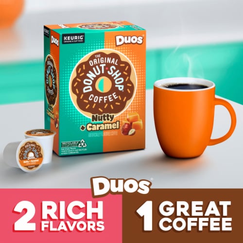 The Original Donut Shop Duos Nutty + Caramel Medium Roast K-Cup Coffee Pods Perspective: left