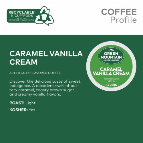 Green Mountain Coffee Roasters Caramel Vanilla Cream K-Cup® Pods Perspective: left