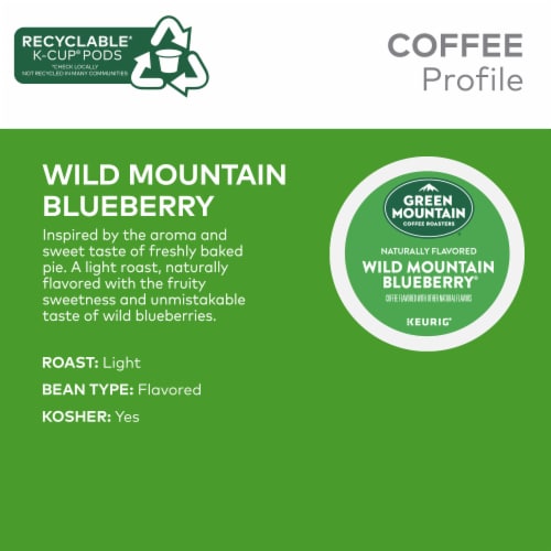 Green Mountain Coffee Roasters® Wild Mountain Blueberry® Light Roast K-Cup® Coffee Pods Perspective: left