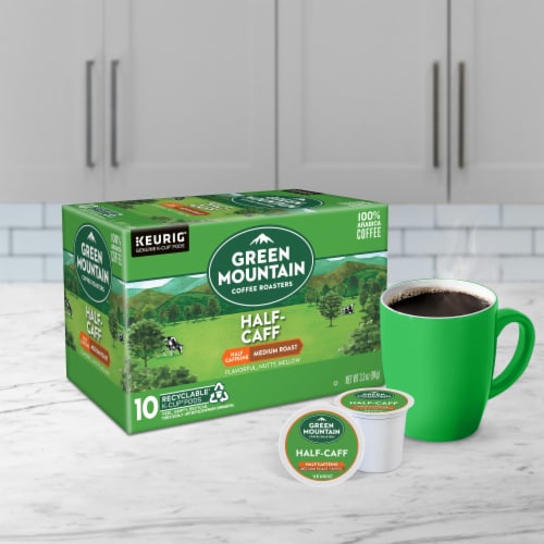 Green Mountain Coffee Roasters Half Caff Medium Roast K-Cup® Coffee Pods Perspective: left