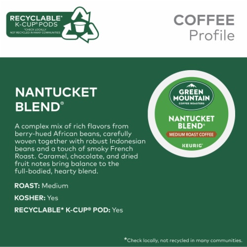 Green Mountain Coffee Roasters® Nantucket Blend® Medium Roast Coffee Pods Perspective: left