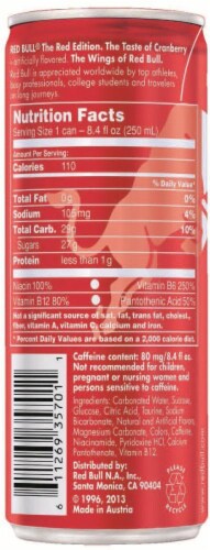 Red Bull The Red Edition Cranberry Energy Drink Perspective: left