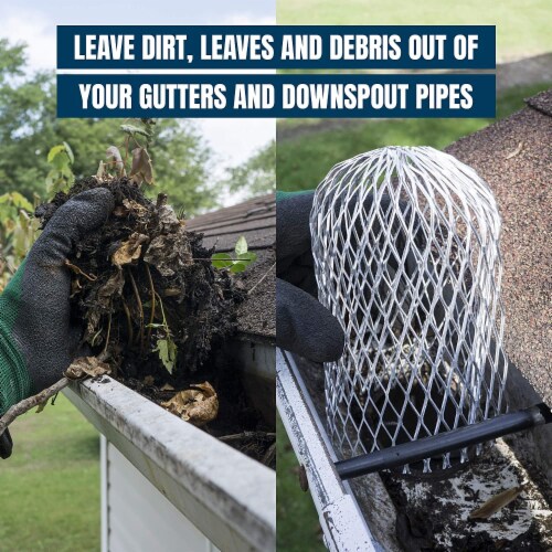 MEKKAPRO Aluminum Downspout Filter - 6-Pack 3-inch Expandable Rust ...