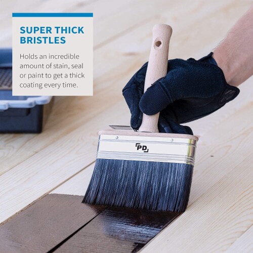 Precision Defined Deck Stain Brush, 5Inch Deck Brush for Paints