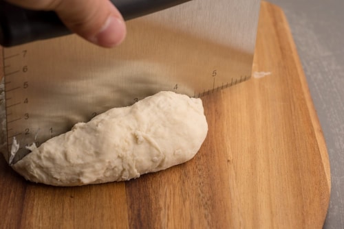Chef Pomodoro Multi-Purpose 6" Bench Scraper, Pizza Dough Scraper, Stainless Steel Chopper Perspective: left