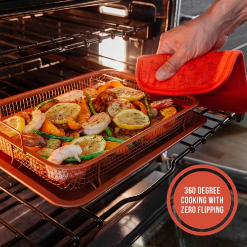 Chef Pomodoro Copper Crisper Tray Deluxe Air Fry in Your Oven