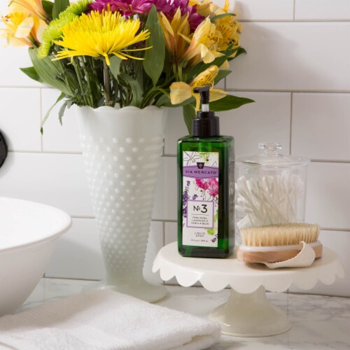 Via Mercato Liquid Hand Soap No 3 - Pepe Rose, Lavender & Vanilla Perspective: left