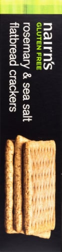 Nairn's Gluten Free Rosemary & Sea Salt Flatbread Crackers Perspective: left