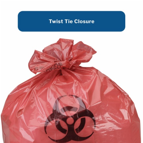 McKesson Infectious Waste Bag 40 to 45 gal. Case of 150 Perspective: left