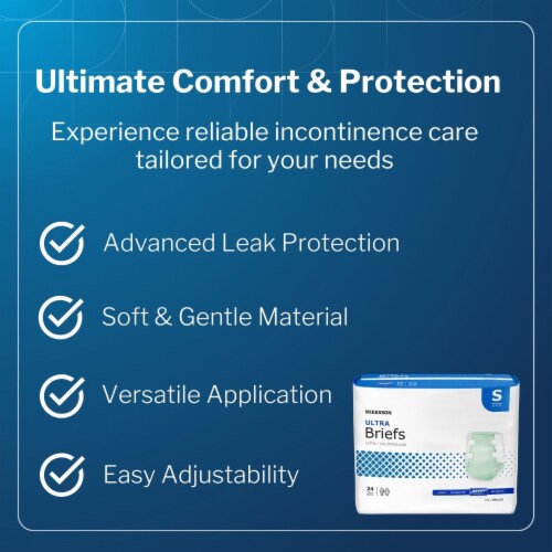 McKesson Ultra Adult Incontinence Brief S Heavy Absorbency BRULSM, Heavy, 96 Ct Perspective: left