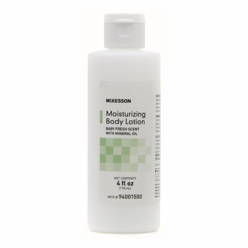McKesson Baby Fresh Scent Hand and Body Moisturizer Lotion 4 oz. Bottle 94001500 12 Ct Perspective: left