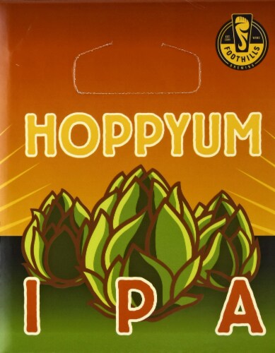 Foothills Brewing Hoppyum IPA Perspective: left