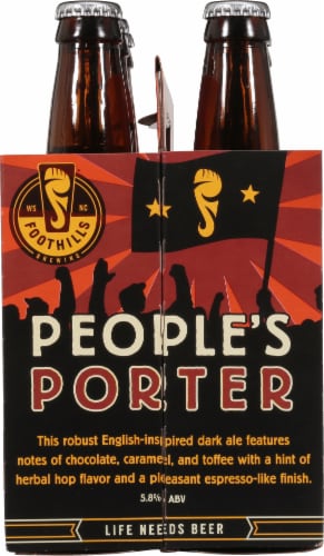 Foothills Brewing People's Porter Perspective: left