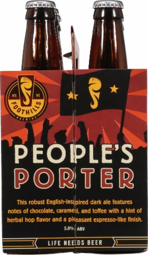Foothills Brewing People's Porter Perspective: left