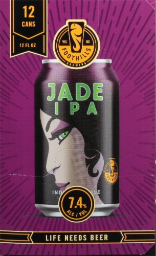 Foothills Brewing® Jade IPA Perspective: left