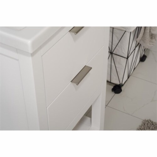 Design Element Group Klein 20  Single Sink Vanity in White Perspective: left