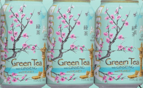 AriZona® Ginseng & Honey Green Iced Tea Multipack Cans Perspective: left