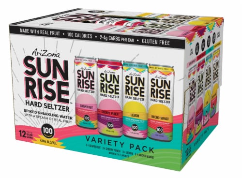AriZona Sunrise Hard Seltzer Variety Pack Perspective: left