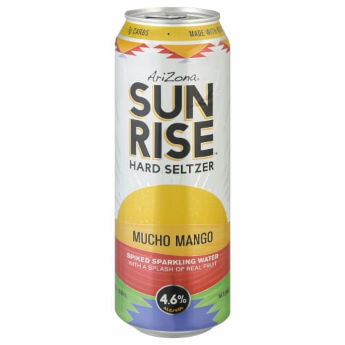 AriZona Sunrise Mucho Mango Hard Seltzer Single Can Perspective: left