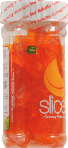 Hero Nutritionals Slice of Life Vitamin C + Pomegranate Gummy Vitamins 60 Count Perspective: left