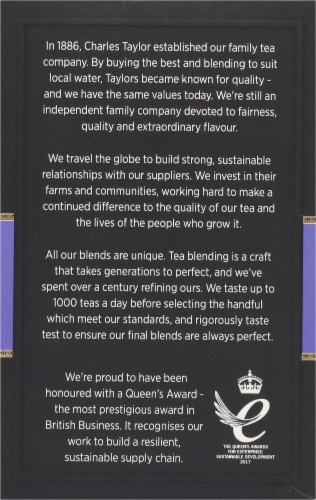 Taylors Of Harrogate Earl Grey Tea Perspective: left