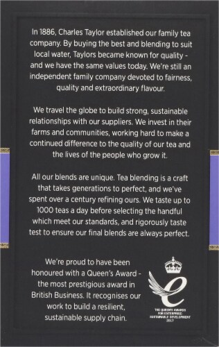 Taylors Of Harrogate Earl Grey Tea Perspective: left