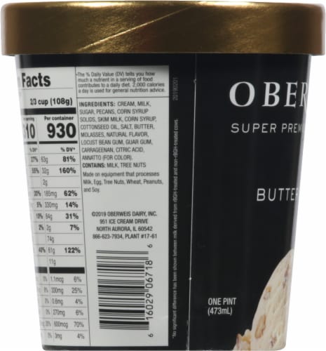 Oberweis® Butter Pecan Ice Cream Perspective: left