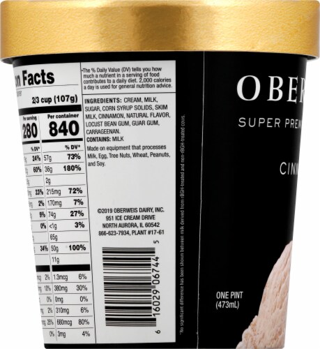 Oberweis Cinnamon Ice Cream Perspective: left