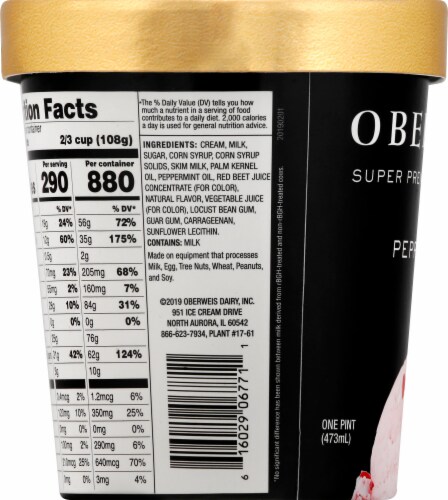 Oberweis® Peppermint Ice Cream Perspective: left