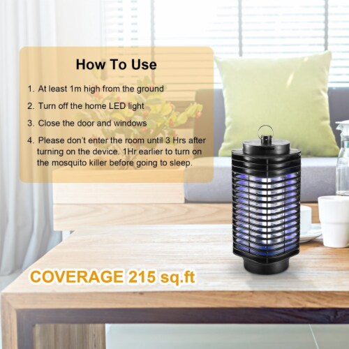 Electric Bug Zapper Uv Light Insect Killer 215 Sq Ft Mosquito Fly Trap 3 5W Yes Foods Co