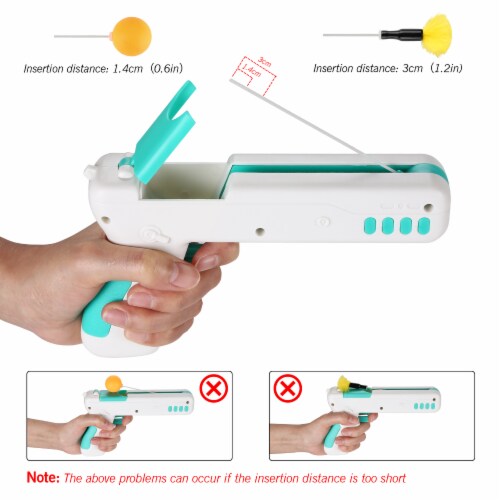 Ownpets Cat Toy Gun, Interactive Cat Toy Gun Shape Toy with Ball & Feather Perspective: left